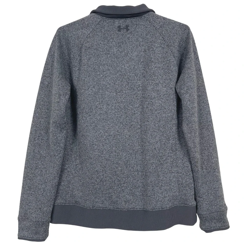 Under Armour Storm ColdGear Sweater Fleece Youth L Grey Loose 1/4 Snap Pullover